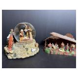 Nativity musical snow globe  & plastic ...
