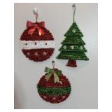 Tinsel ornaments & tree