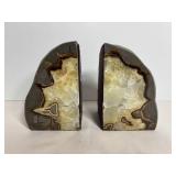 Utah Septarian bookends 5" H (a few small chips)