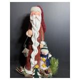 Christmas figurine of santa & snowman 15.5"H