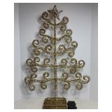 Gold glitter Christmas tree with battery powered..
