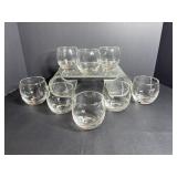 Round glass 3.25"H, set of (8)