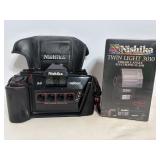 Nishika N8000 camera &  twin light flash