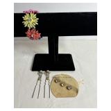 Vtg Bracelet, hair pins & Clutch-Ette faux...