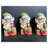 Homco 5406 Christmas elves (x3)