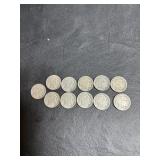 (11) Indian head Nickles-  cant read most dates...