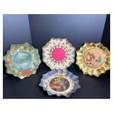 Vtg cardboard Christmas cookie trays (x4)