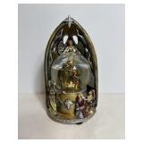 Vtg Nativity snow globe 7"H battery operated ...