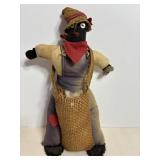 African American cotton ricker cloth doll 10"H