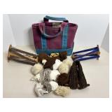 LL Bean bag with yarn