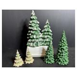Ceramic Christmas trees & plastic made in Germany.
