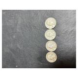 1951, 1953, 1954 & 1959 Quarters - no mint mark