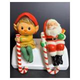 Vtg 1984 Hallmark elf plastic Christmas stocking..