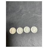 1936, 1941, 1944 & 1952 Quarters - no mint mark