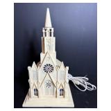Vtg Raylite musical Christmas church lighted,..