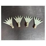 Vtg Copper finials (4)
