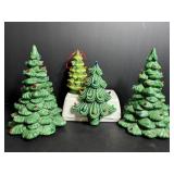 Ceramic Christmas tree 8"H (x2) & misc ..