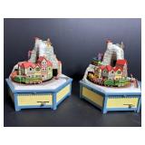 Vtg Nesco Village train music boxes