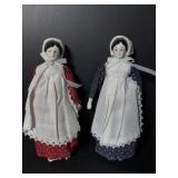 Vtg porcelain dolls from Germany ornaments