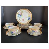 Plates 7" cup & saucers Lusterware