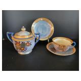 Vtg Japanese Lustreware sugar bowl & ...