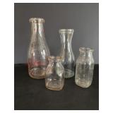 Vtg Waits milk bottle from Belvidere, IL & misc...