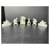 Vtg Japanese Porcelain Ashtrays & bud vase