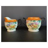 Japanese sugar (no lid) & creamer set