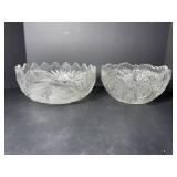 Vtg cut glass serving bowls