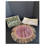 Table runner 12" x 70" & Vtg cusion cover ...