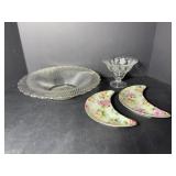 Vtg Crescent dishes, footed bowl & large bowl
