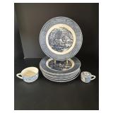 Vtg Currier & Ives "The Old Grist Mill" by ...