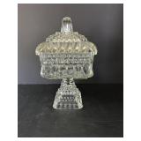 Vtg Jeannette glass wedding box -candy dish