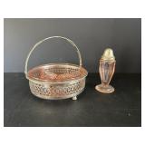 Vtg Pink Depression glass divided dish in a ...