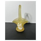 Vtg Westmoreland yellow mist satin glass...
