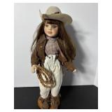Vtg 16" Cowgirl doll