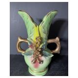 Vtg Vase with raised gold floral pattern 8"H...
