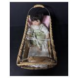 Pouty China doll & cradleDavid-A-1291...
