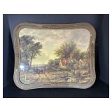 Vtg picture & frame 20"W x 16.25"H