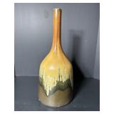 Vtg Drip glaze floor vase