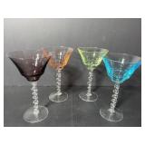 Vtg Cordial glasses (some small chips on rims)