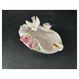 Vtg Lefton china pink ashtray leaf broken off ...