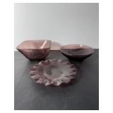 Vtg Hazel Atlas Moroccan Amethyst square glass..