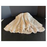 Oval table cloth 86" x 72" some small tears)