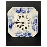 Vtg Delft Blue Windmill 8-day clock made in...