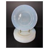 Vtg Milk glass plates (6) 8" dia