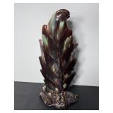 Vtg Royal Haeger brown irridescent leaf vase...