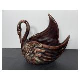 Vtg Royal Haeger brown irridescent swan...