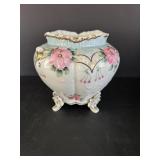 Antique Japanese Nippon procelain footed rose ...