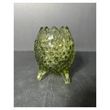 Vtg Fenton glass 3-footed Hobnail Egg Vase